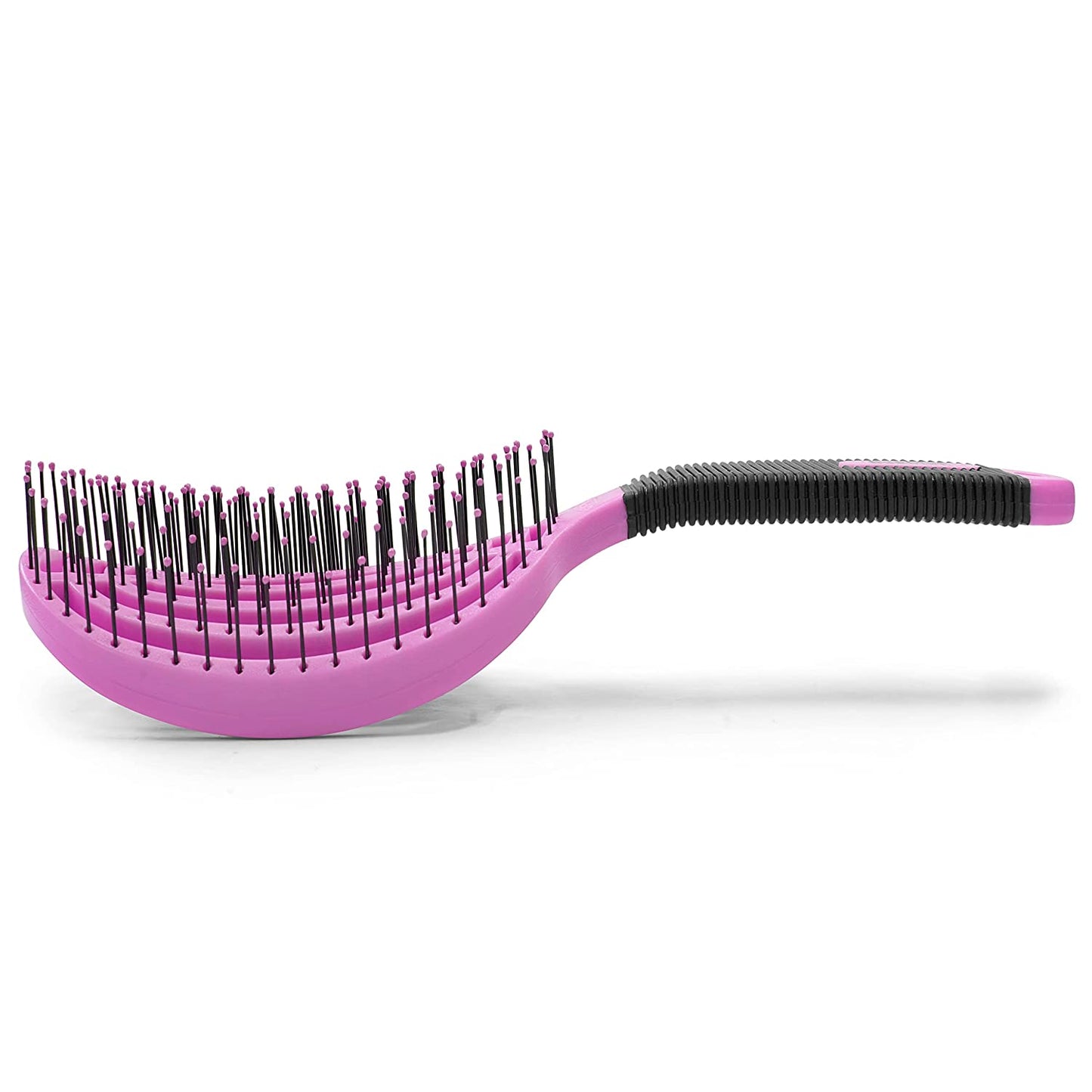 The Dual Curved Detangling Brush (Hot Pink)