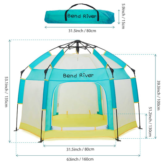 Portable Baby Beach Tent, 63 x 53 x 39 inches