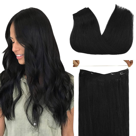 hair extensions 12 inches 70g, Color: #1 Jet Black