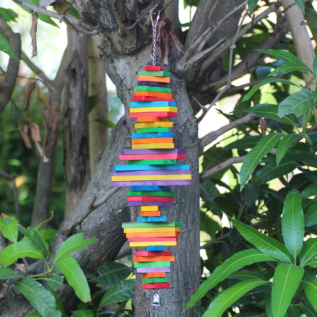 Large and Medium Bird Chewing Toy - Rainbow