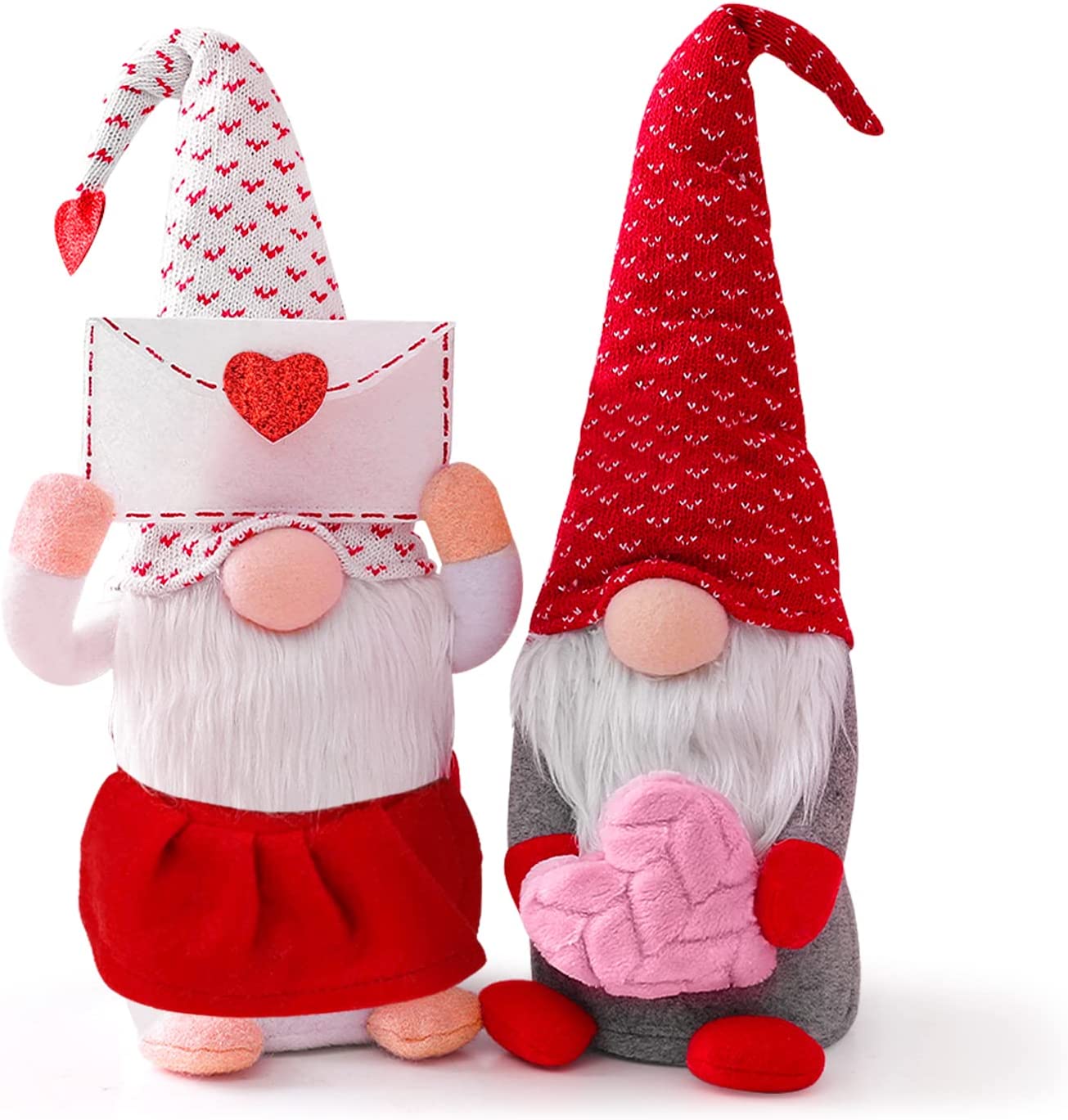 2 Pieces Valentine's Day Gnome Plush Ornaments