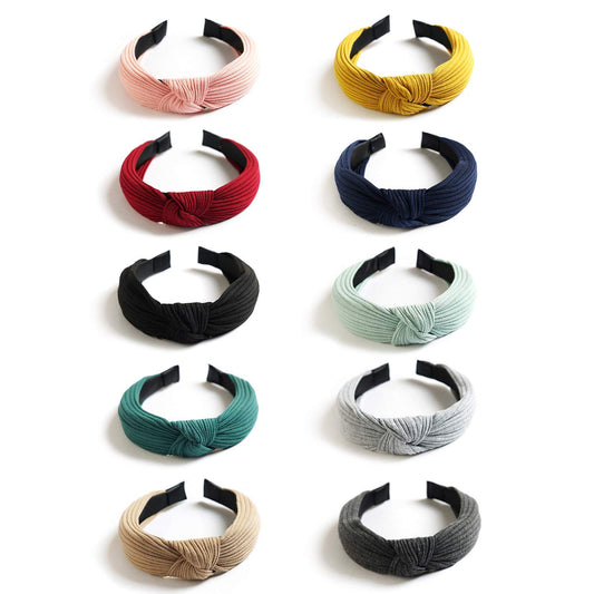 10 wide knot turban headbands colors vary