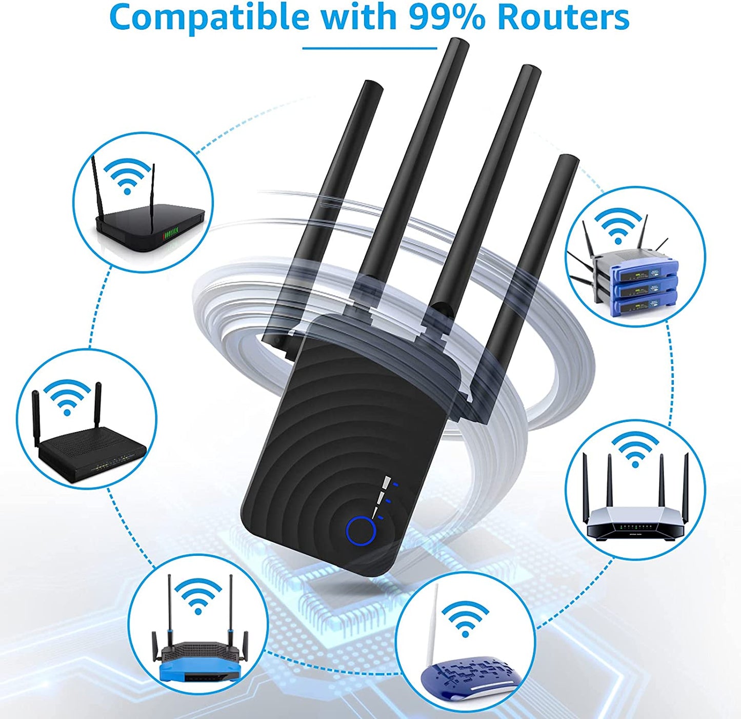 WiFi extenders, 1200 Mbps, up to 3000 square feet