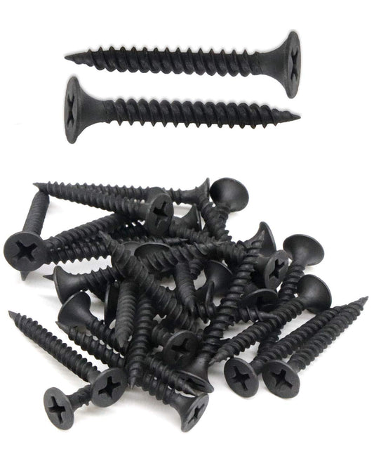 200 Pieces 6x1-1/4" Flat Head Drywall Screws Black Phosphate