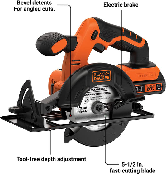 20V MAX Cordless Circular Saw 5-1/2 in.