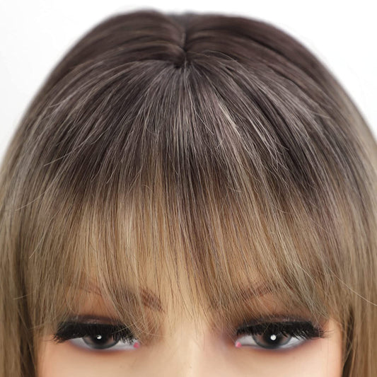 Short Blonde Wig with Bangs (14 inches)