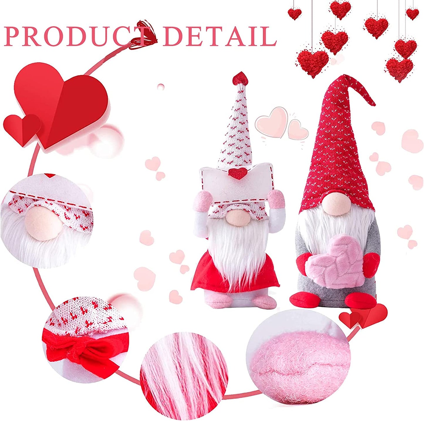 Valentine's Day gnomes, 2 pieces, 029