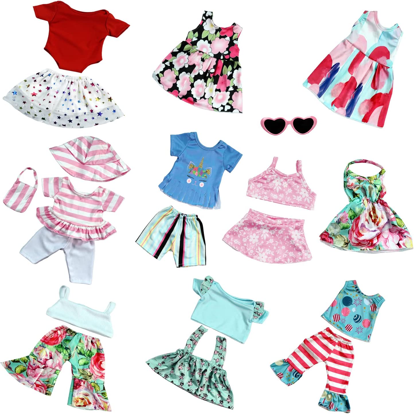 10 pieces of clothes and accessories for 18-inch dolls