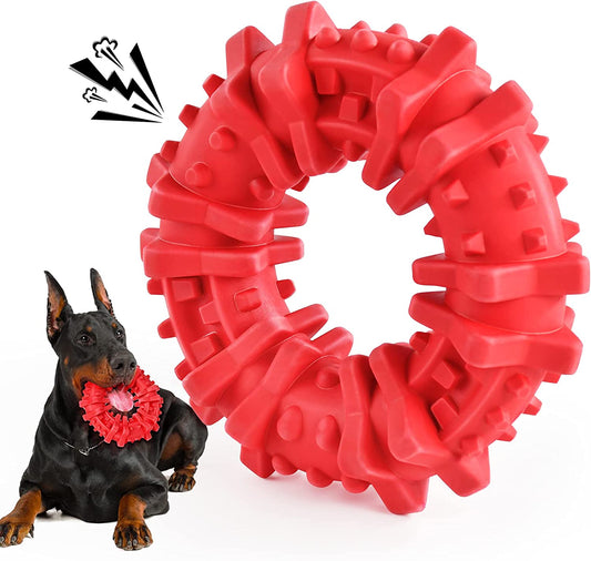 Natural Rubber Chew Toys for Pets, Red