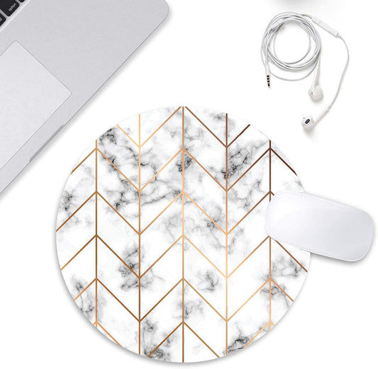 mouse pad with black and white marble stripes