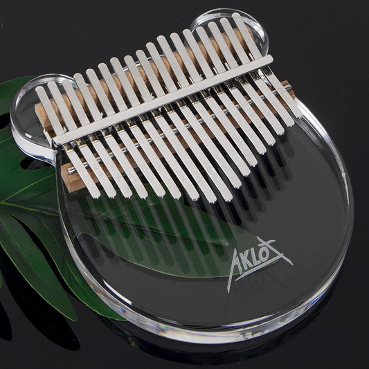 Kalimba thumb piano, 17 keys clear acrylic, color: acrylic bear