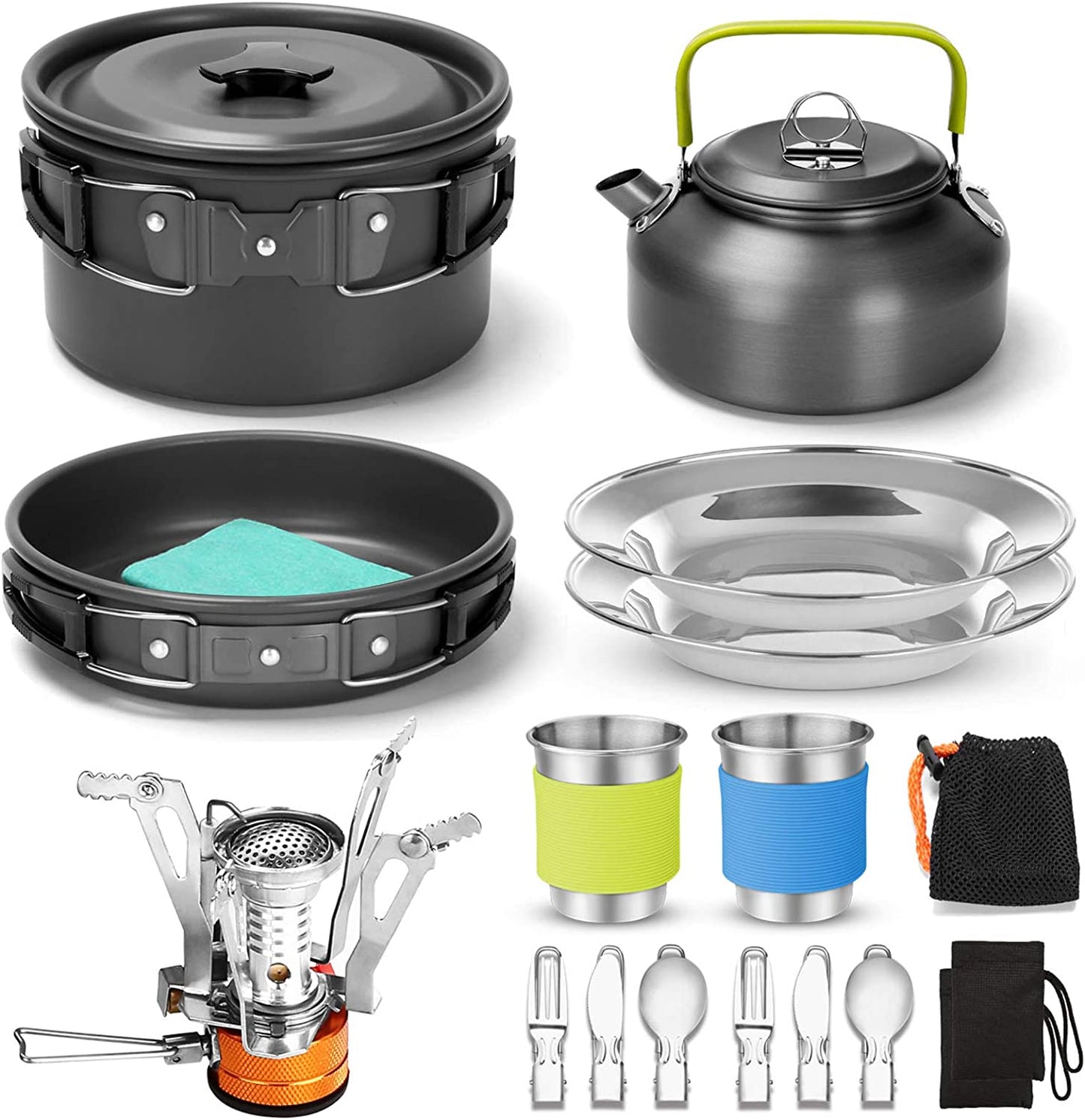 16-piece camping cookware set