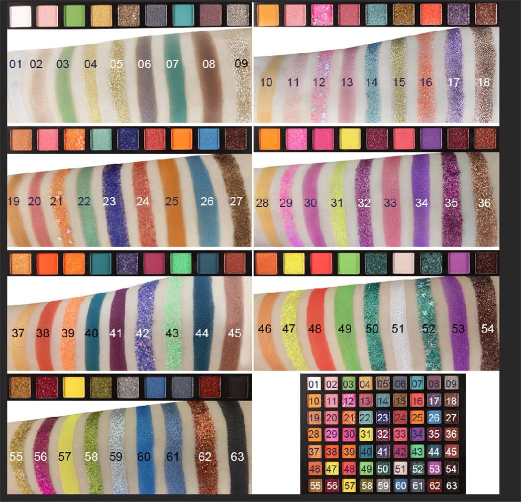 63 Pastel Colors Eyeshadow Palette,Set03