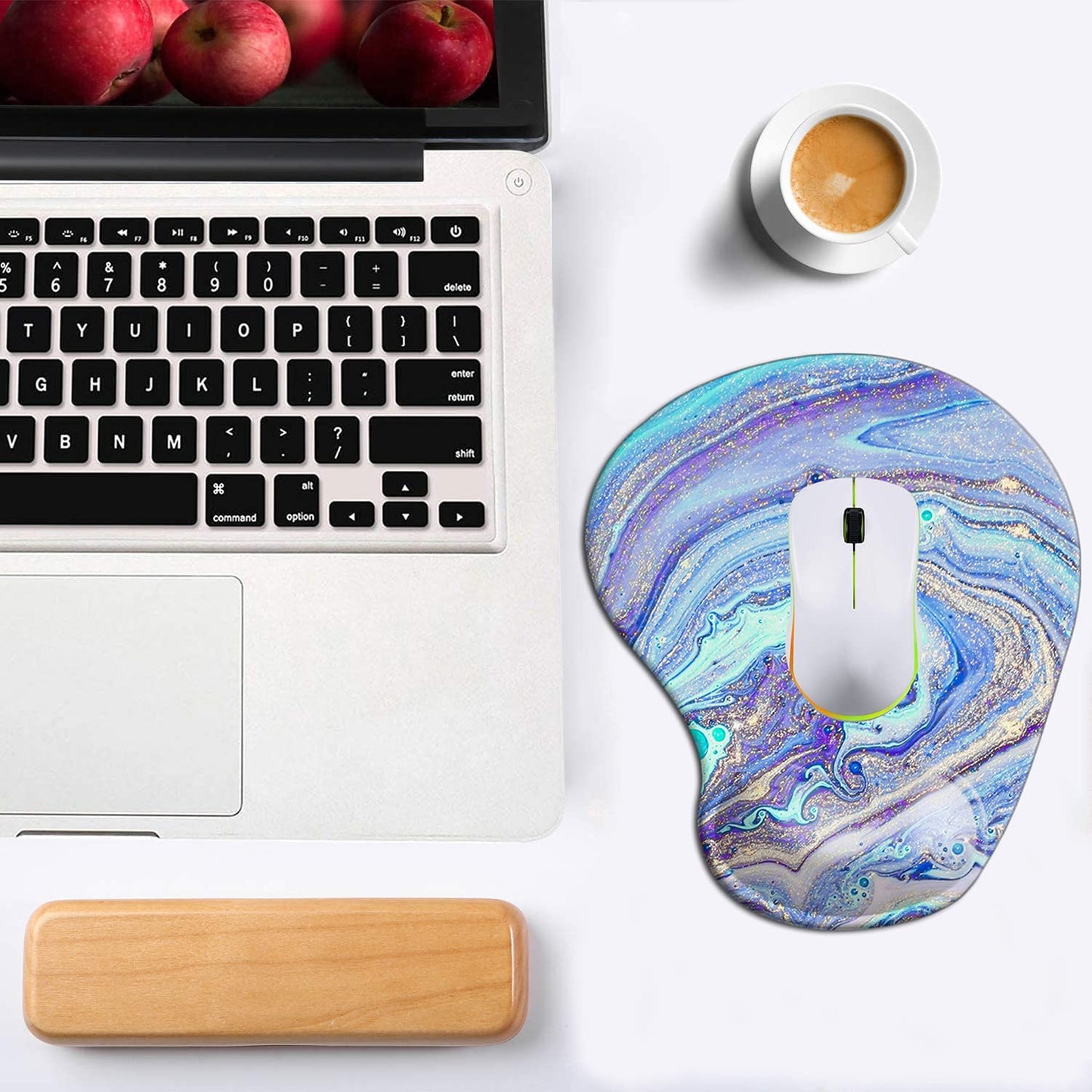 Wrist Support Mouse Pad (Pretty Marble-4)