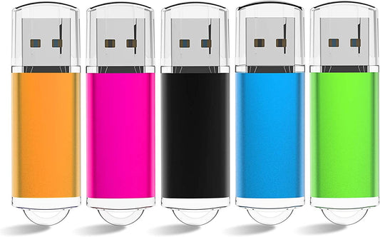 5 x 16 GB USB flash drives for data storage