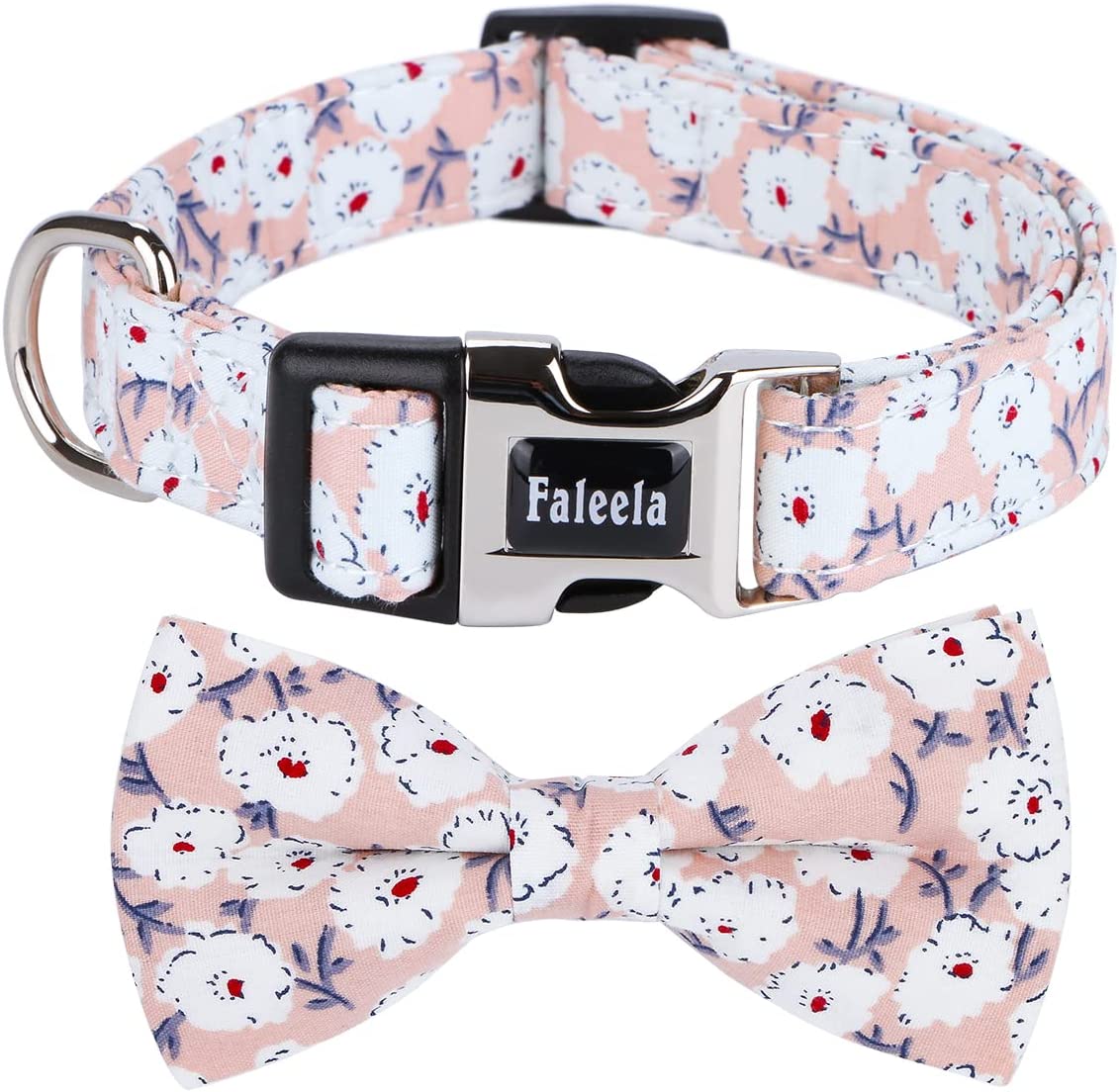 Small Pet Collar, Detachable, Pink Flower