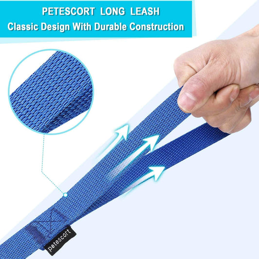 15ft, 20ft, 30ft, 50ft long leash for pet training,blue