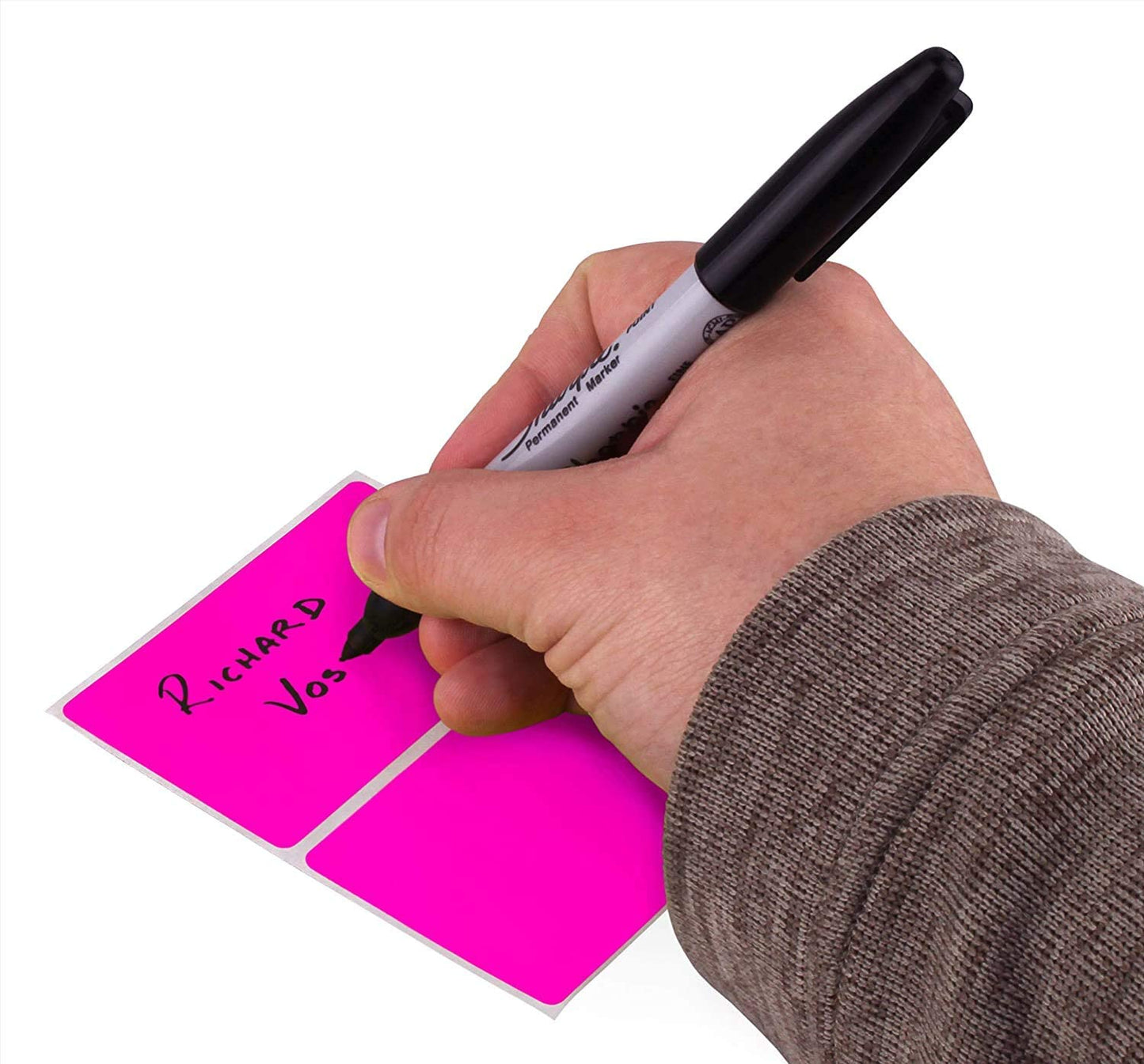 50-Pack 2" x 3" Inventory Labels, Color (Fluorescent Pink)