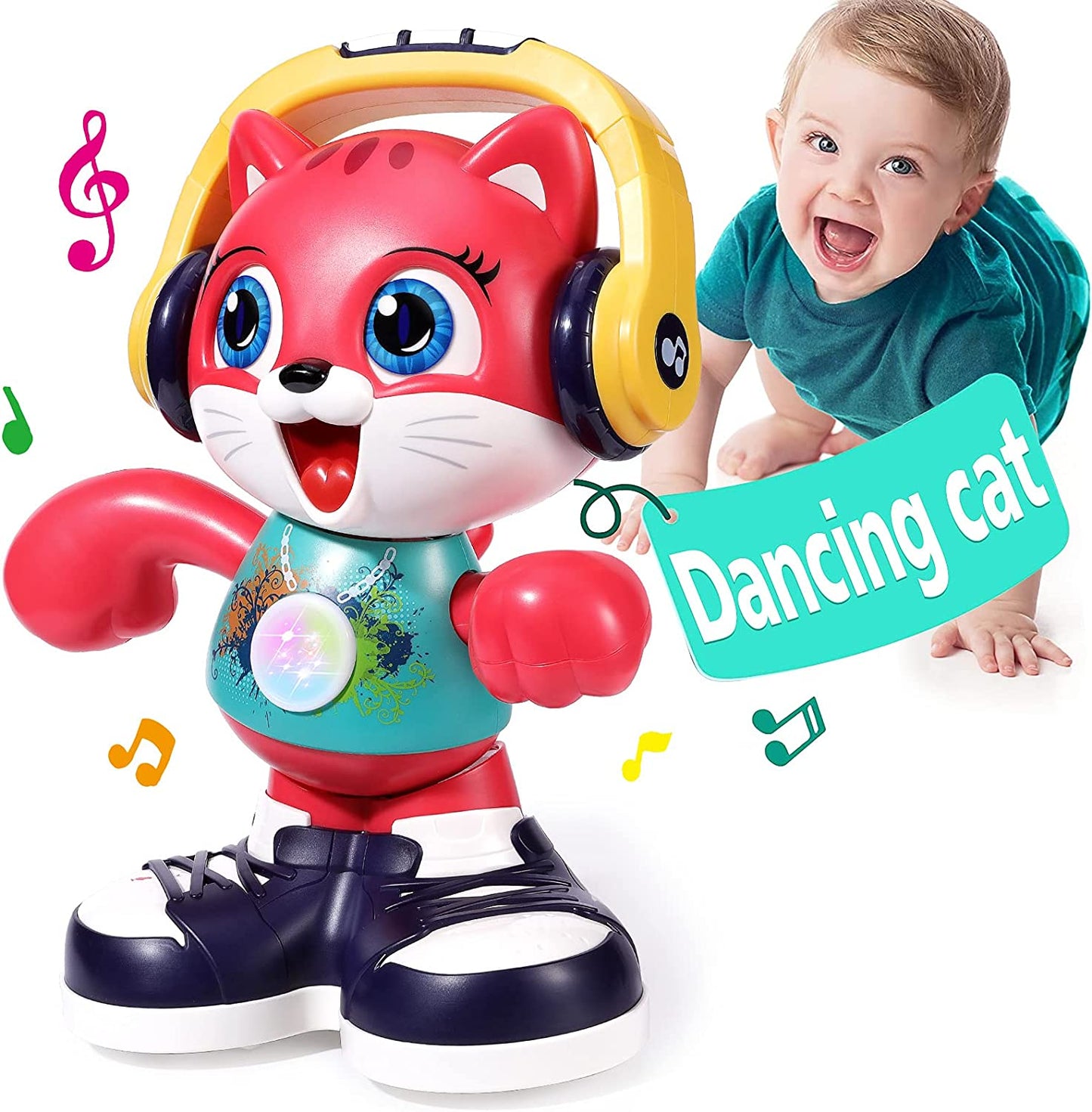 Baby toys Dancing cat, color: red