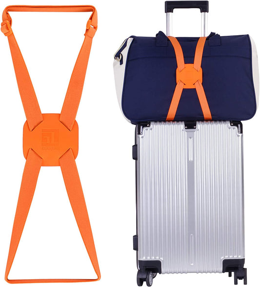 elastic strap for travel luggage, Color: Orange