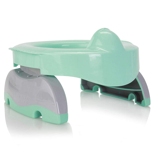 2-in-1 Potty with Built-in Guard and Easy-Grip Handles (Teal)