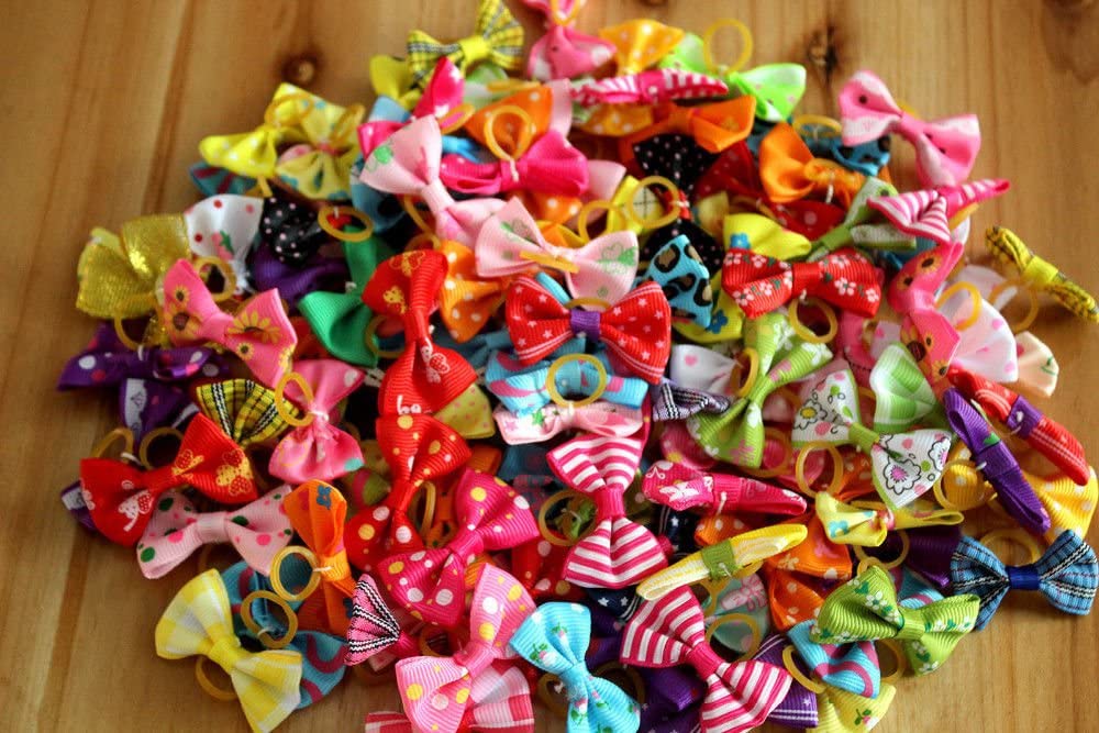 50 pcs in pairs of bows for masota, multicolored