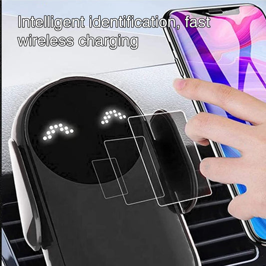 Wireless Car Charger, 10W Qi Fast Charge, (Black)