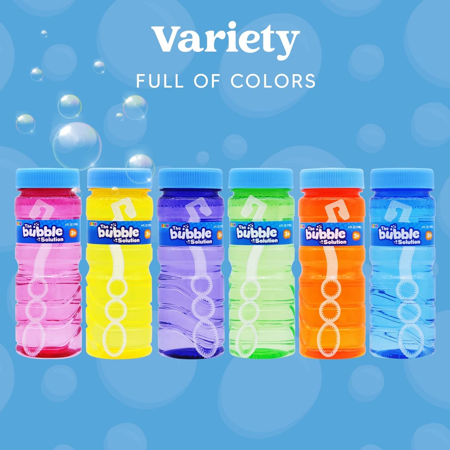 Pack of 12 bubble bottles (4 oz bubble solution)