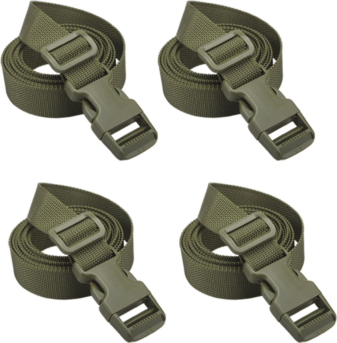 Pack of 4 luggage straps, (green)