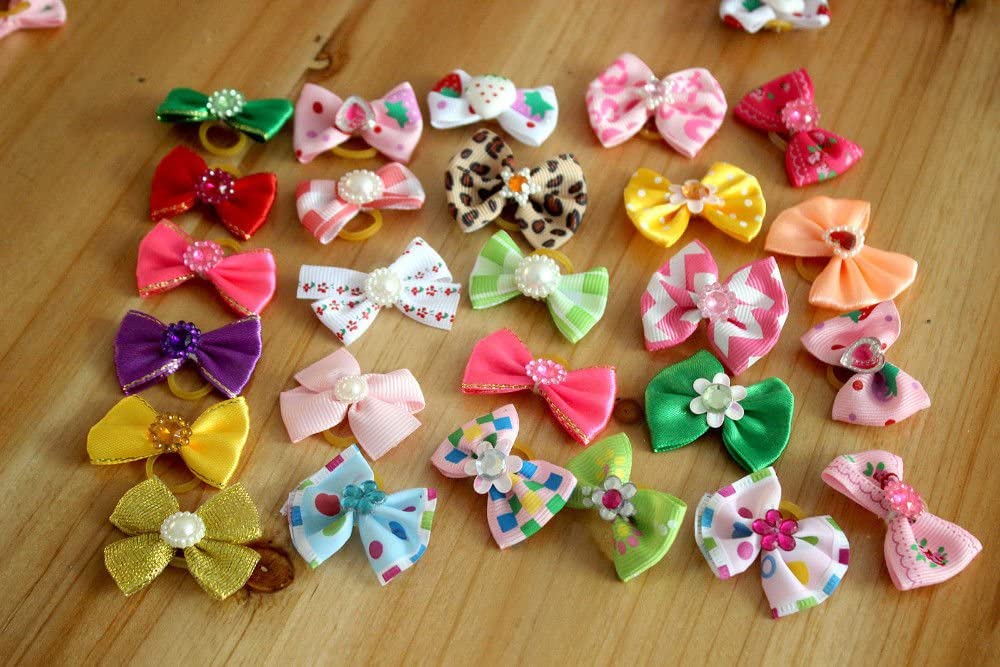 50 pcs in pairs of bows for masota, multicolored