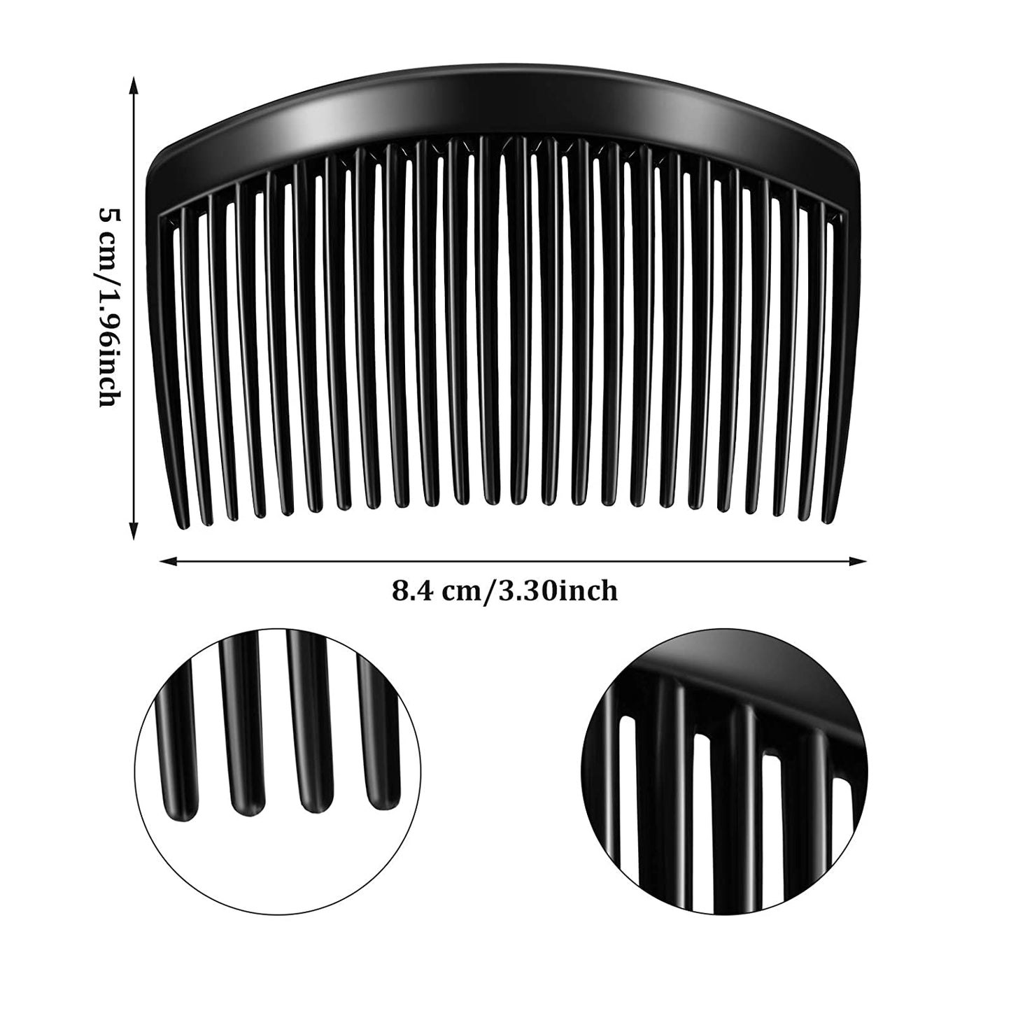 12 Pieces Side Hair Comb, 4 Colors (23 Teeth)