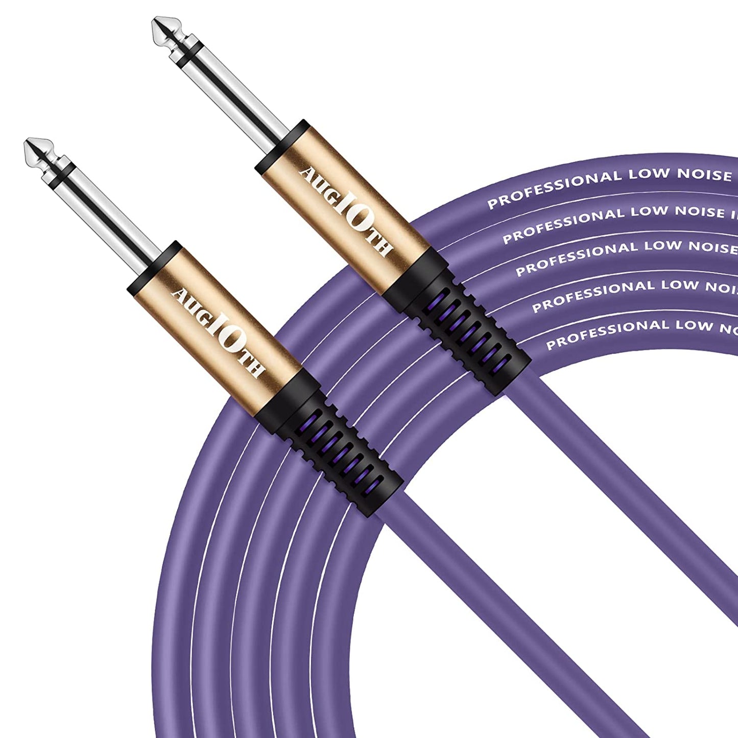 Bass Cable, 3ft, AMP, 1/4 Straight to Straight, Purple