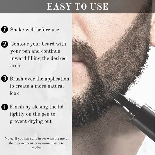 Beard Pencil Refill, (Color:Black), 6.18 x 5.83 x 1.22 inches