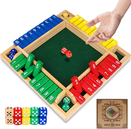 12-Inch Dice Game with 10 Dice, 2-4 Players