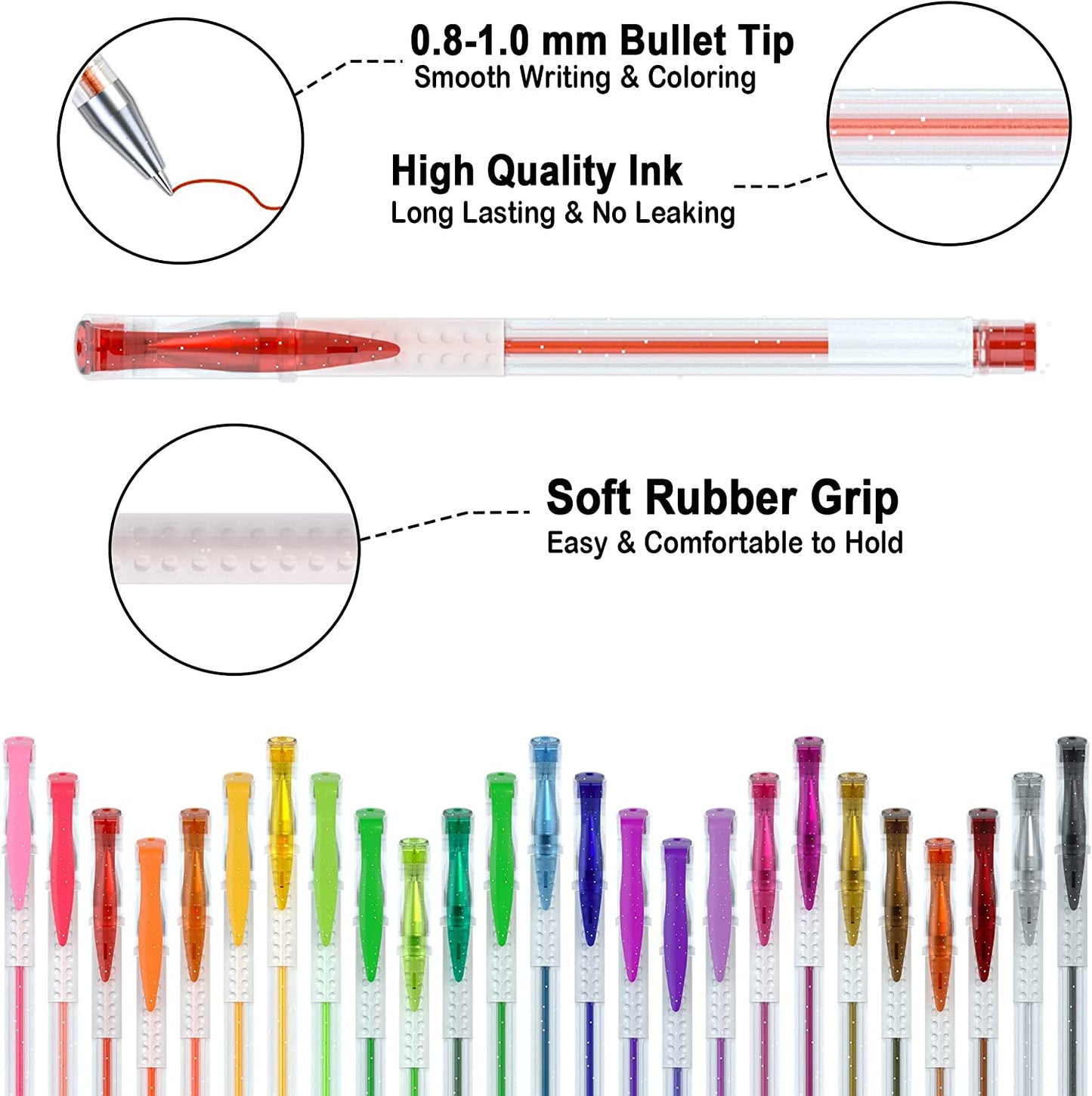 260 Pcs Shuttle Art Gel Pens Set Gel Pen