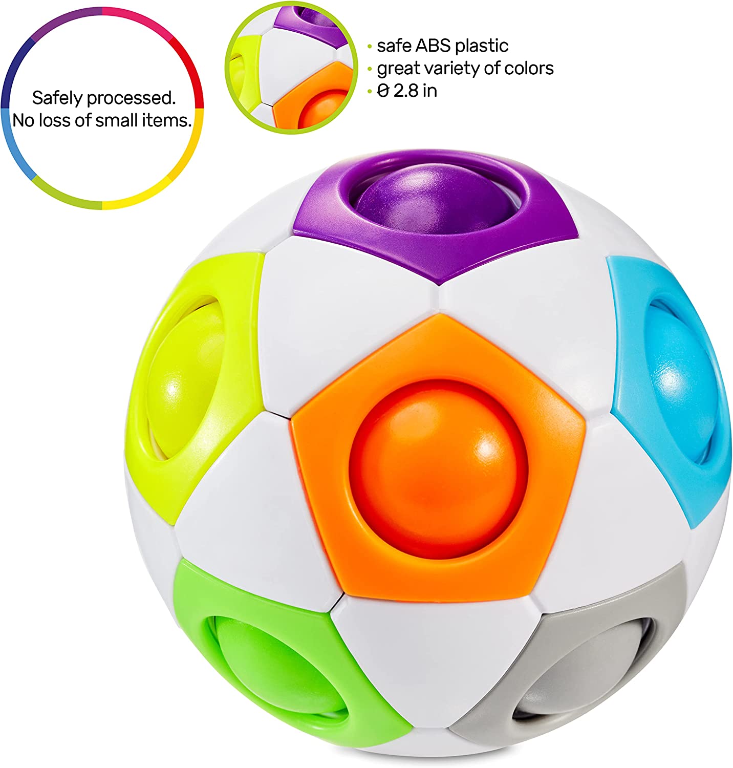 3D puzzle soccer rainbow ball