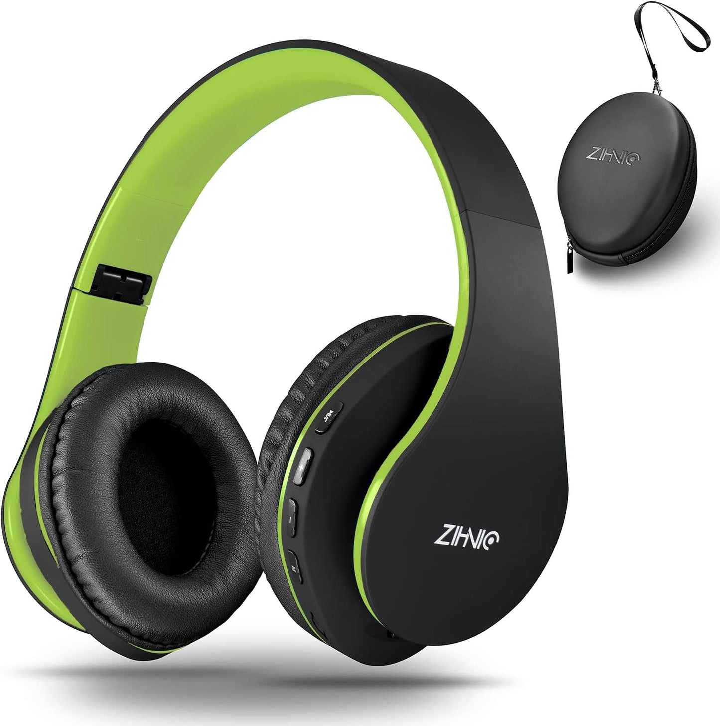 Bluetooth Headphones Over-Ear, Stereo (Black/Green)