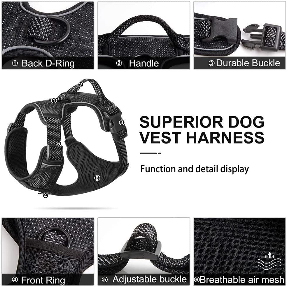 Pet harness, size X. large, black