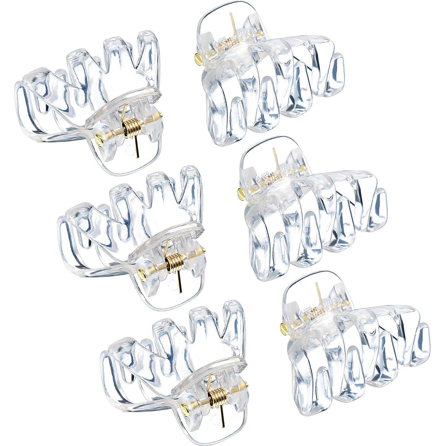 Pack of 24 Octopus Hair Clips (Clear)