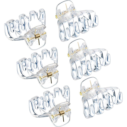 Pack of 24 Octopus Hair Clips (Clear)