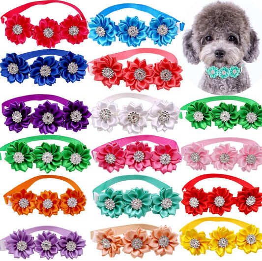 15pcs Diamond Pet Collar Multi Color