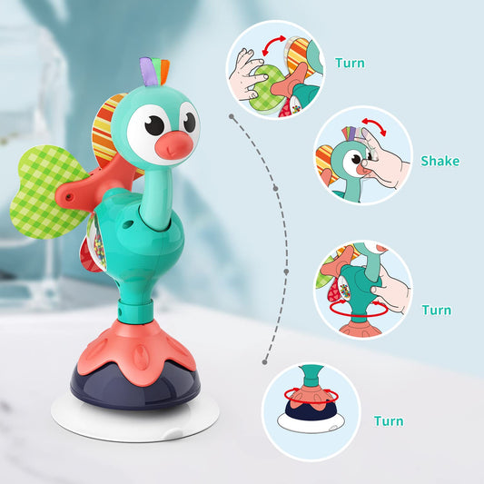 Baby Sensory Highchair Rattle Toy, Peacock