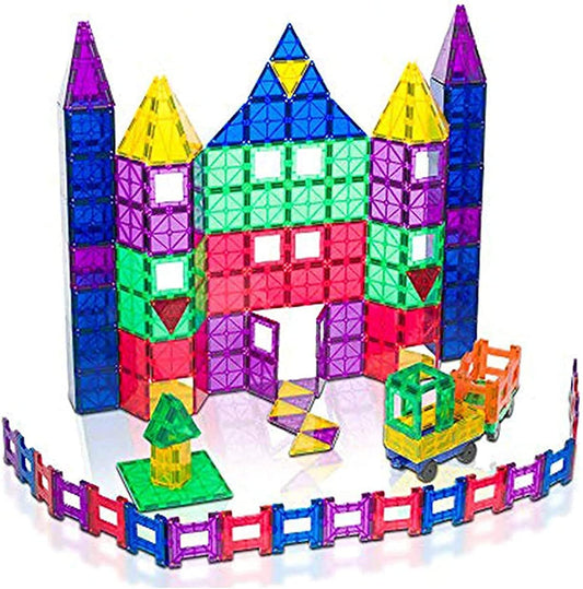 Transparent Magnetic 3D Building Blocks, (150 Pieces)