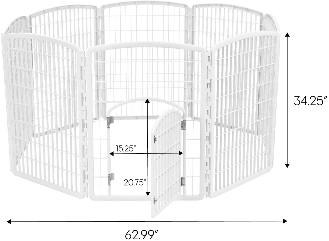 Dog Pen,62.99 x 62.99 x 34.25 inches white color