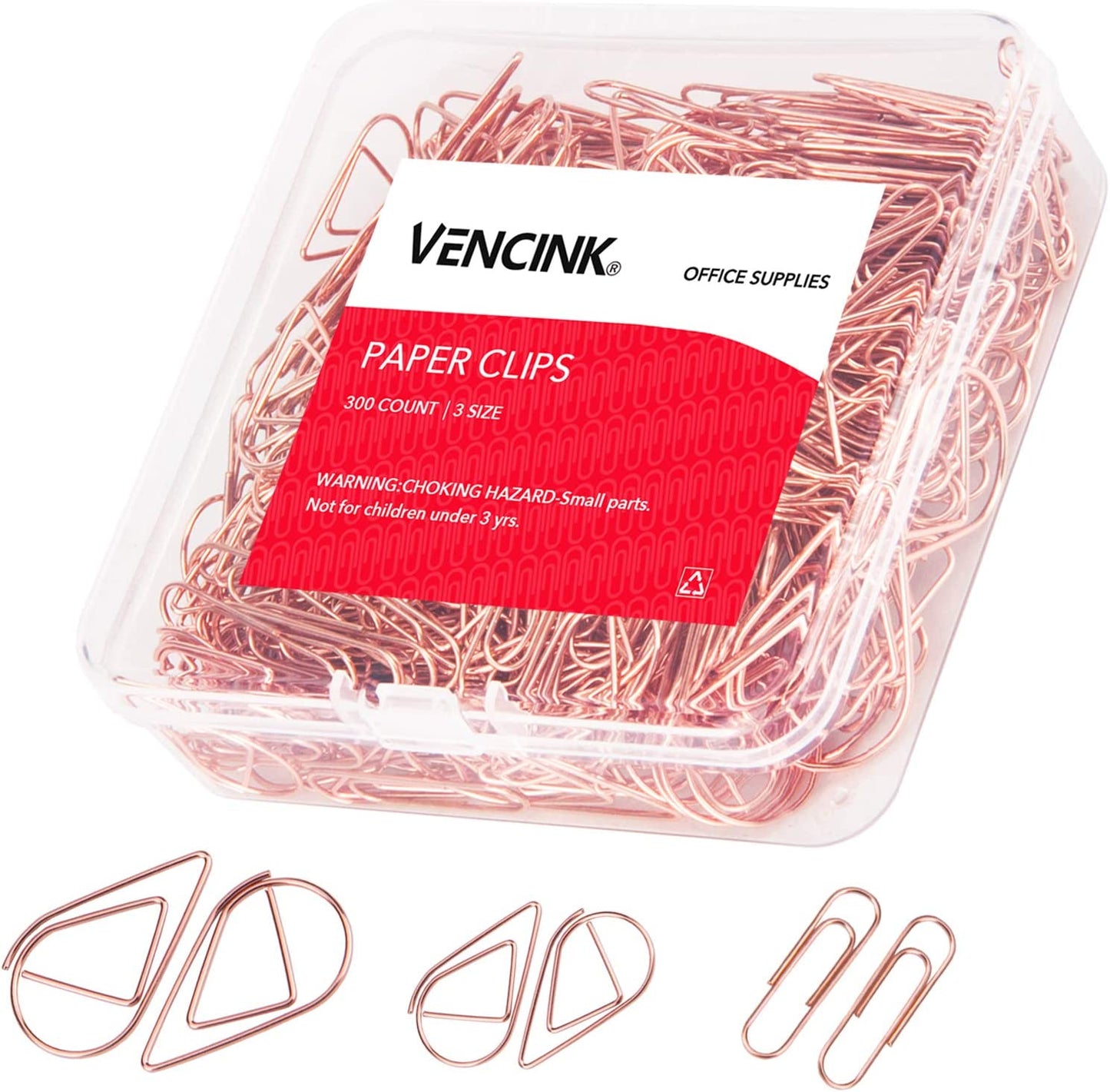 300 rose gold paper clips