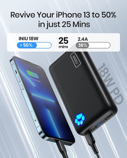 Portable charger, 18W PD3.0 QC4.0