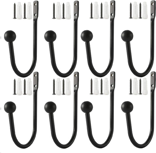 Curtain hooks (8 pieces, black)