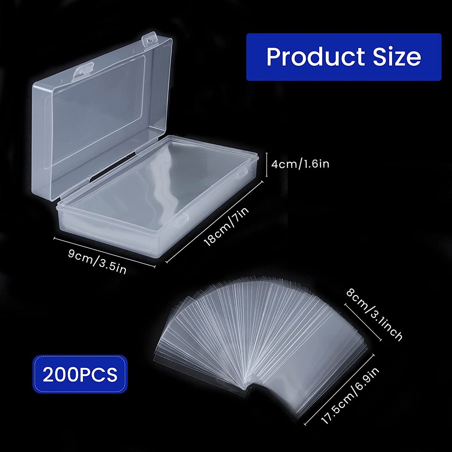 200 Pieces of Transparent Paper with Case for Banknotes