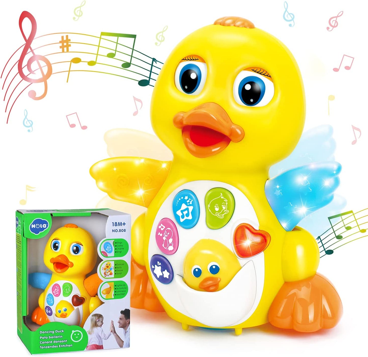 Dancing Walking Yellow Duck Interactive Action Learning