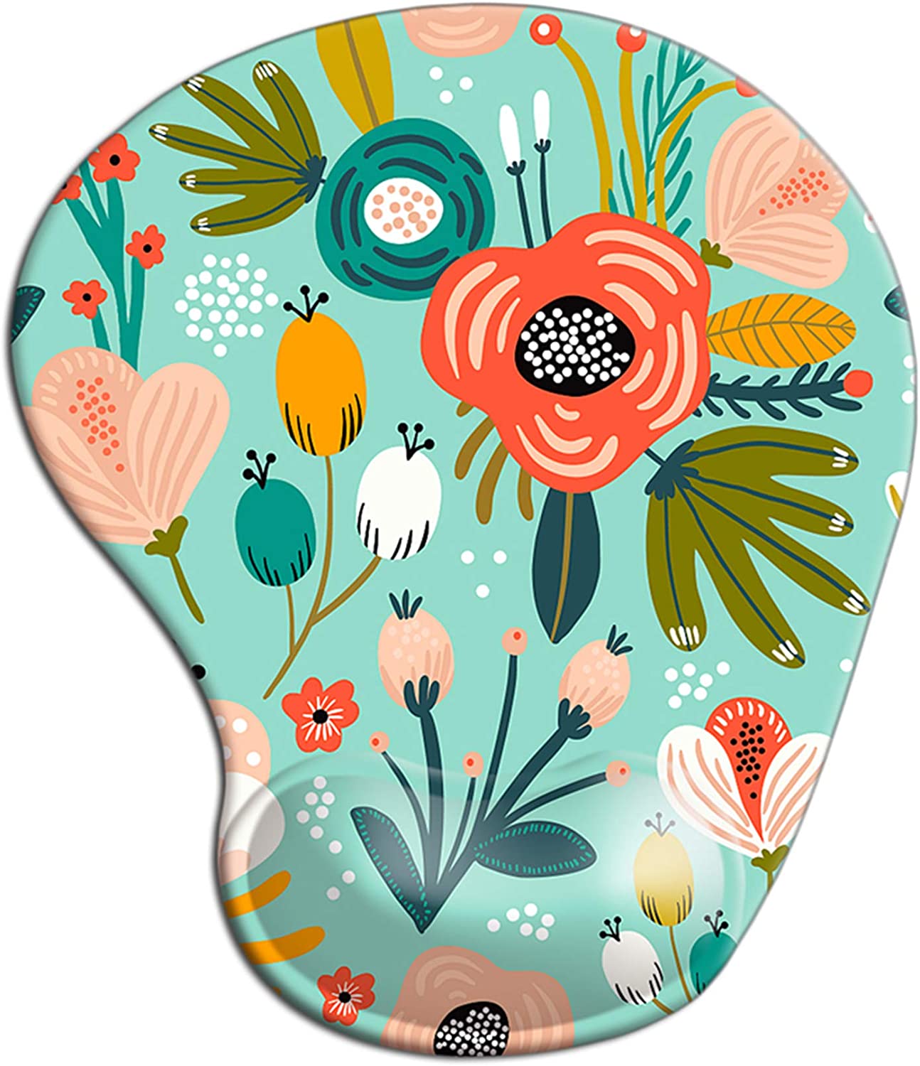 Wrist Support Mouse Pad (Colorful Flower-2)